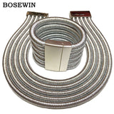 MANILAI Hot Boho Collar Necklace Jewelry Sets Fashion Magnetism Button Multilayer Choker Necklaces Bracelets Set Women Bijoux