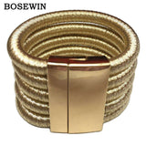 MANILAI Hot Boho Collar Necklace Jewelry Sets Fashion Magnetism Button Multilayer Choker Necklaces Bracelets Set Women Bijoux