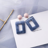 MENGJIQIAO 2019 Hot Sale 30 Style Blue Color Fashion Elegant Geometric Dangle Earrings For Women Cute Pendientes Mujer Jewelry