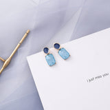 MENGJIQIAO 2019 Hot Sale 30 Style Blue Color Fashion Elegant Geometric Dangle Earrings For Women Cute Pendientes Mujer Jewelry