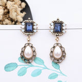 MENGJIQIAO 2019 Hot Sale 30 Style Blue Color Fashion Elegant Geometric Dangle Earrings For Women Cute Pendientes Mujer Jewelry