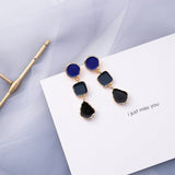 MENGJIQIAO 2019 Hot Sale 30 Style Blue Color Fashion Elegant Geometric Dangle Earrings For Women Cute Pendientes Mujer Jewelry