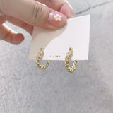 MENGJIQIAO 2019 Punk Simple Design Matte Metal Hoop Earrings For Women Statement Jewelry Irregular Circle Brincos Jewelry