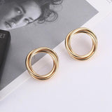 MISANANRYNE Classic Design Gold Color AAA CZ Wedding Hoop Earrings for Women Fashion jewelry Design Gift Accessories