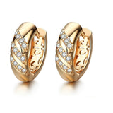 MISANANRYNE Classic Design Gold Color AAA CZ Wedding Hoop Earrings for Women Fashion jewelry Design Gift Accessories