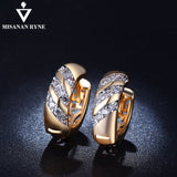 MISANANRYNE Classic Design Gold Color AAA CZ Wedding Hoop Earrings for Women Fashion jewelry Design Gift Accessories