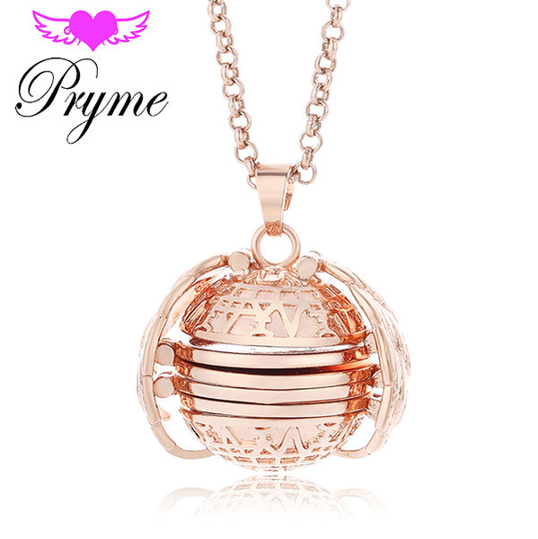 Magic Photo Pendant Memory Floating Locket Necklace Plated Angel Wings Flash Box Fashion Album Box Necklaces for Women