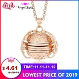 Magic Photo Pendant Memory Floating Locket Necklace Plated Angel Wings Flash Box Fashion Album Box Necklaces for Women