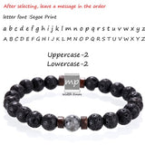 Mcllroy Stone bracelet beads lava natural homme fashion bangles Bracelet Men Wooden bead Accessorie Jewelry male Customized Gift