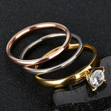 MeMolissa Romantic Double Rings Set Ring For Women Ladies Lover Party Wedding Fashion Rhinestone Rings Clear Crystal Rings