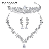 Mecresh Crystal Bridal Jewelry Sets Heart Shape Wedding Necklace Earrings African Beads Jewelry Sets Accessories TL310+SL285