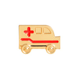 Medical Jewelry Heartbeat Scalpel Reflex Hammer Syringe Blood Pressure Meter Ambulance Stomach Intestines Brooch Pins Badges