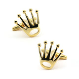 Men Gift Crown Cuff Links 2 Colors Option Golden Silver Color Fashion Cufflinks Wholesale & retail Free Shipping