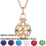 Mexico Chime Music Angel Ball Caller Locket Necklace Vintage Pregnancy Necklace Aromatherapy Essential Oil Diffuser Accessories