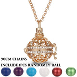 Mexico Chime Music Angel Ball Caller Locket Necklace Vintage Pregnancy Necklace Aromatherapy Essential Oil Diffuser Accessories