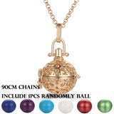 Mexico Chime Music Angel Ball Caller Locket Necklace Vintage Pregnancy Necklace Aromatherapy Essential Oil Diffuser Accessories