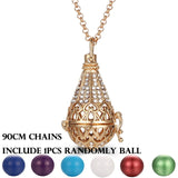 Mexico Chime Music Angel Ball Caller Locket Necklace Vintage Pregnancy Necklace Aromatherapy Essential Oil Diffuser Accessories