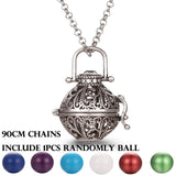 Mexico Chime Music Angel Ball Caller Locket Necklace Vintage Pregnancy Necklace Aromatherapy Essential Oil Diffuser Accessories