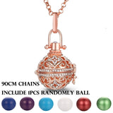 Mexico Chime Music Angel Ball Caller Locket Necklace Vintage Pregnancy Necklace Aromatherapy Essential Oil Diffuser Accessories