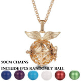 Mexico Chime Music Angel Ball Caller Locket Necklace Vintage Pregnancy Necklace Aromatherapy Essential Oil Diffuser Accessories