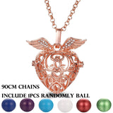 Mexico Chime Music Angel Ball Caller Locket Necklace Vintage Pregnancy Necklace Aromatherapy Essential Oil Diffuser Accessories