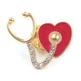 Microscope Brooch Medical Pin Biology Molecular Badge Brooches For Women Men Doctor Nurse Medical Stethoscope Chemistry Jewelry