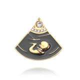 Microscope Brooch Medical Pin Biology Molecular Badge Brooches For Women Men Doctor Nurse Medical Stethoscope Chemistry Jewelry