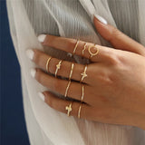 Modyle 12 pc/set Charm Gold Color Midi Finger Ring Set for Women Vintage Boho Knuckle Party Rings Punk Jewelry