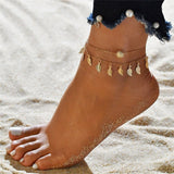 Modyle 3pcs/set Anklets for Women Foot Accessories Summer Beach Barefoot Sandals Bracelet ankle on the leg Female Ankle