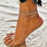 Modyle 3pcs/set Anklets for Women Foot Accessories Summer Beach Barefoot Sandals Bracelet ankle on the leg Female Ankle