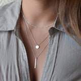 Multilayer Necklaces & Pendants For Women Gold Silver Color Long Chain Female Pendant Necklace Fashion Jewelry Collier Femme