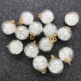 NEW 10PCS 16MM Mini Glass Bottles with Beads Pendant Ornaments Jewelry Making