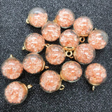 NEW 10PCS 16MM Mini Glass Bottles with Beads Pendant Ornaments Jewelry Making