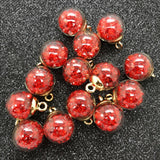 NEW 10PCS 16MM Mini Glass Bottles with Beads Pendant Ornaments Jewelry Making