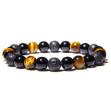 Natural Black Obsidian Hematite Tiger Eye Beads Bracelets Men for Magnetic Health Protection Women Jewelry Pulsera Hombre