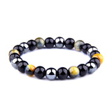 Natural Black Obsidian Hematite Tiger Eye Beads Bracelets Men for Magnetic Health Protection Women Jewelry Pulsera Hombre