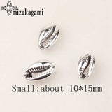 Natural Cowrie Shells Connect Charms Beads 10pcs/lot Golden Silver Plating For DIY Bohemia Jewelry Bracelet Making Accessories