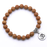 Natural Stone Strand Bracelet Yoga Chakra Mala Bracelet OM Lotus Women Men Beaded Charm Bracelet Jewelry Pulseras dropshipping