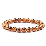 Natural stone Beads lava stone Tiger eye Golden & silver Hematite wrap Men's bracelets bangles Charms Fashion Couple bracelets