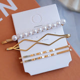 New 2019 Women Barrettes Set Pearl Hair Clip Pins Gold Fashion Jewelry Accessories Mujer Headwear Wedding for Girl Gift Oranment