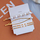 New 2019 Women Barrettes Set Pearl Hair Clip Pins Gold Fashion Jewelry Accessories Mujer Headwear Wedding for Girl Gift Oranment