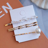 New 2019 Women Barrettes Set Pearl Hair Clip Pins Gold Fashion Jewelry Accessories Mujer Headwear Wedding for Girl Gift Oranment