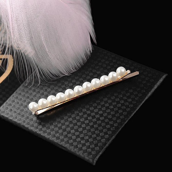 New 2019 Women Barrettes Set Pearl Hair Clip Pins Gold Fashion Jewelry Accessories Mujer Headwear Wedding for Girl Gift Oranment