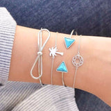 Alloy Arrow Link Chain Twist Bangle