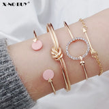 Alloy Arrow Link Chain Twist Bangle