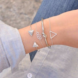 Alloy Arrow Link Chain Twist Bangle