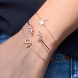 Alloy Arrow Link Chain Twist Bangle