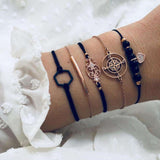 Alloy Arrow Link Chain Twist Bangle