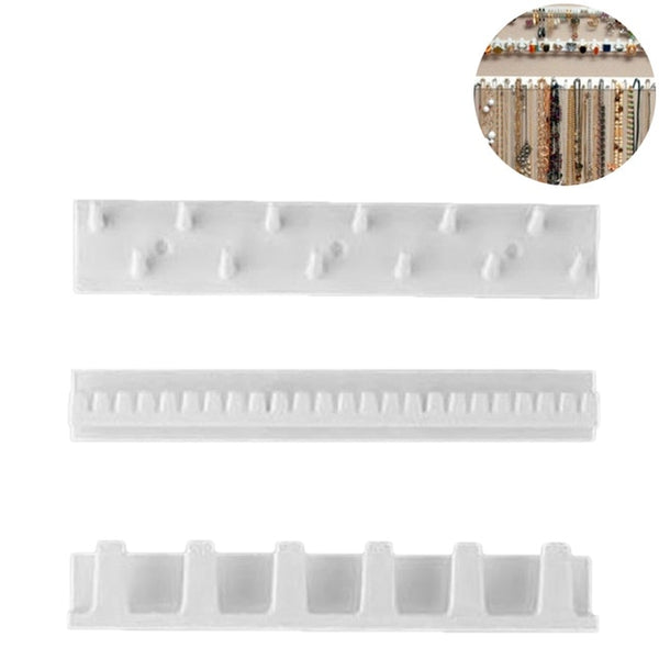 New 9 in 1 Adhesive Paste Wall Hanging Storage Jewelry Hooks Jewelry Display Organizer Earring Ring Necklace Hanger Holder Stand