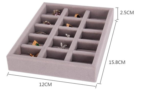 New Drawer DIY Jewelry Storage Tray Ring Bracelet Gift Box Jewellery Organizer Earring Holder Small Size Fit Most Room Space